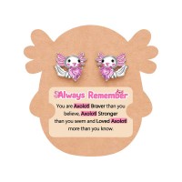 Eryuor Axolotl Gifts Hypoallergenic Earrings for Little Girls Kids Jewelry 8 12 4 6 5 7 10 Axolotl Birthday Christmas Stocking Stuffers CD-Axolotl-Always-01