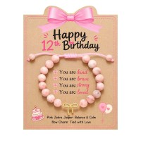 Eryuor 12 Year Old Girl Birthday Gifts for 12 Year Old Girls CD-Bday-Bow Stone-Pink-12th-04