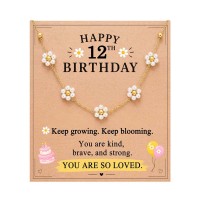 Eryuor 12 Year Old Girl Birthday Gifts for 12 Year Old Girls Necklace CD-Bday-Daisy-12th-04