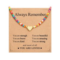 Eryuor Necklace for Girls Kids Jewelry 6 8 12 7 9 10 Year Old Birthday Gift  CD-Beads-Heart-01