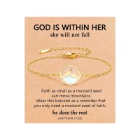 Eryuor Tween Teen Girl Gifts Trendy Stuff Mustard Seed Bracelets Jewelry Women Christian Back to School Baptism Confirmation Christmas for Teenage Girls 12 14 16 18 13 11 Year Old Birthday Gift CD-Link-Mustard Seed-G01