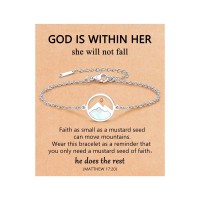 Eryuor Mustard Seed Bracelet Jewelry Teen Girl Gifts Trendy Stuff Confirmation Baptism Easter Valentines for Teenage 12 14 16 18 Birthday Religious Christian Women Faith  CD-Link-Mustard Seed-S02