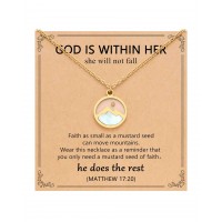 Eryuor Teen Girl Gifts Trendy Stuff Baptism Confirmation Mustard Seed Necklace Jewelry Women Christian 12 14 16 13 11 Year Old Birthday Back to School Graduation Christmas Gifts for Teenage Girls CD-Mountain Mustard Seed-G01