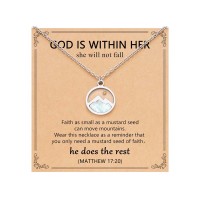 Eryuor Teen Girl Trendy Stuff Mustard Seed Necklace Jewelry Birthday Baptism Confirmation Valentines Easter Gifts for 10 12 14 16 Kids Religious Faith Christian Women CD-Mountain Mustard Seed-S02