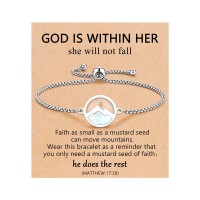 Eryuor Mustard Seed Bracelet Jewelry Confirmation Baptism Gifts for Teen Girls Teenage Birthday Religious Christian Faith Women Adults 12 14 16 18 13 Trendy Stuff Easter Basket Stuffers CD-Mustard Seed-S02