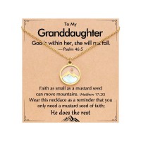 Eryuor Christmas Stocking Stuffers Tween Teen Girl Gifts Trendy Stuff Jewelry Granddaughter Necklace From Grandma Baptism Christian Valentines Birthday Gifts for Teenage Girls 8 10 12 14 16 18 13 CD-Mustard-Granddaughter-G01